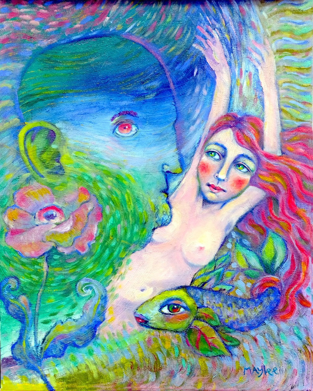 Indiferença, março de 2021 (pintura a óleo) de Maylee Christie
