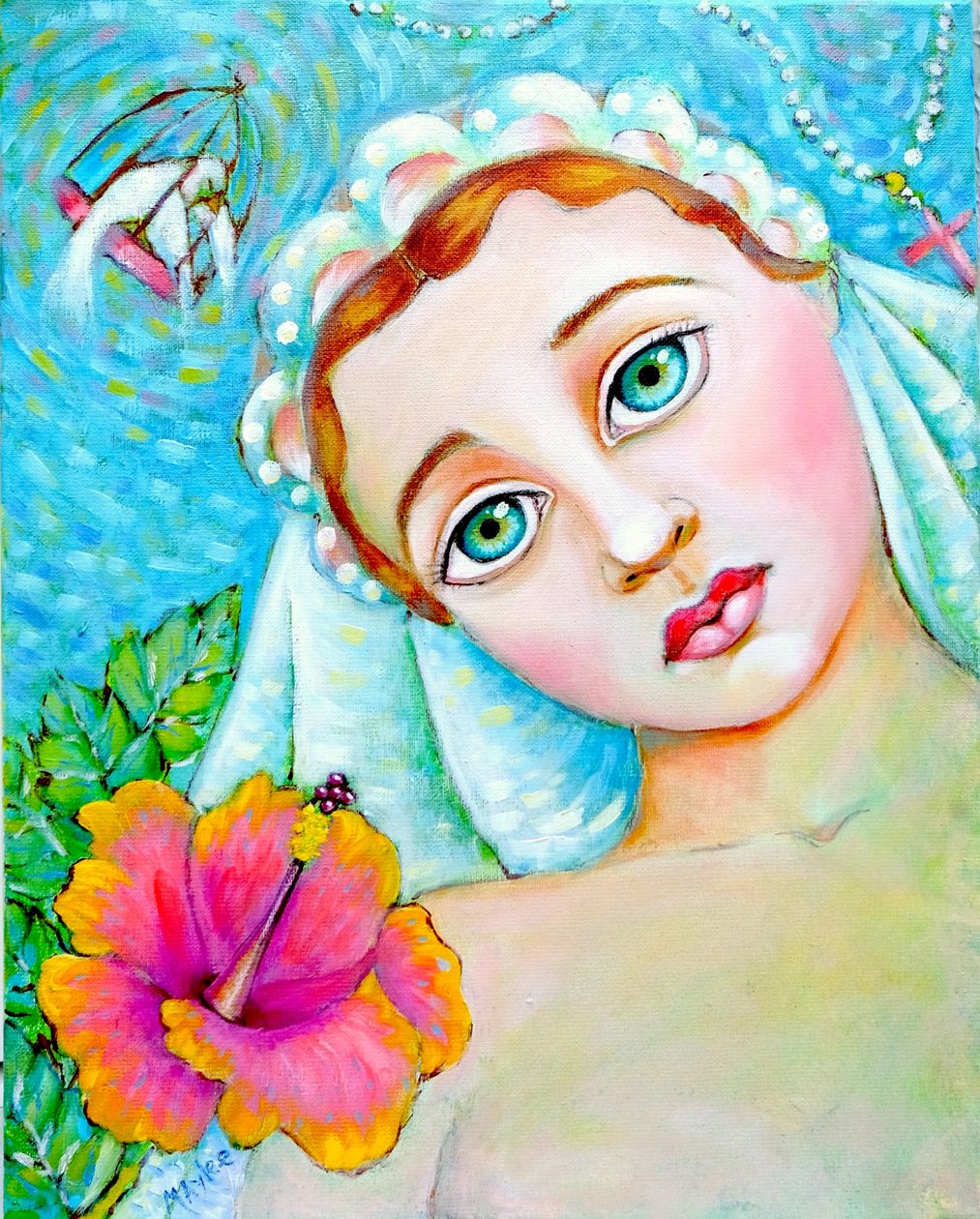 A Noiva, 2021 (óleo sobre tela) de Maylee Christie