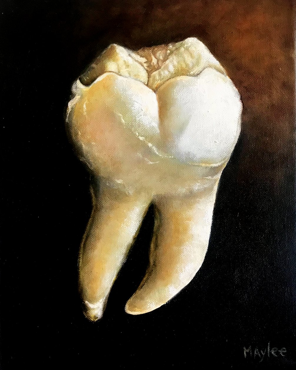 O molar, 2022 (óleo sobre tela) de Maylee Christie