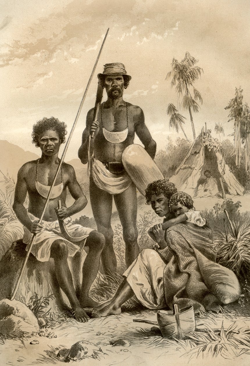 Aborígenes da Austrália, 1879 de McFarlane and Erskine