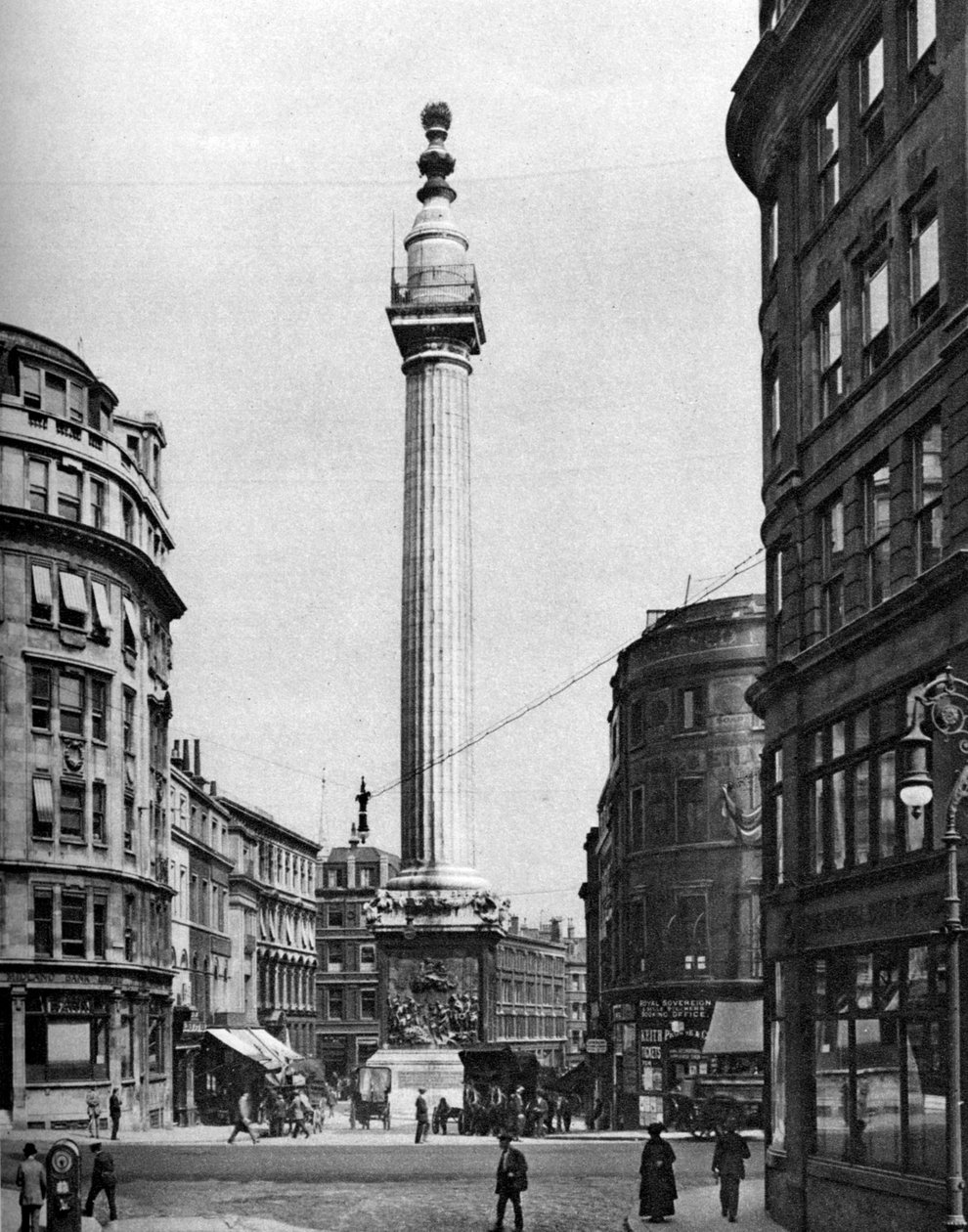 O monumento ao grande incêndio, Londres, 1926-1927. de McLeish