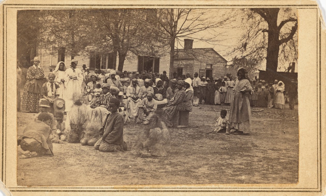 Campo de refugiados, plantação de Bullard, 1864 (foto) de McPherson & Oliver
