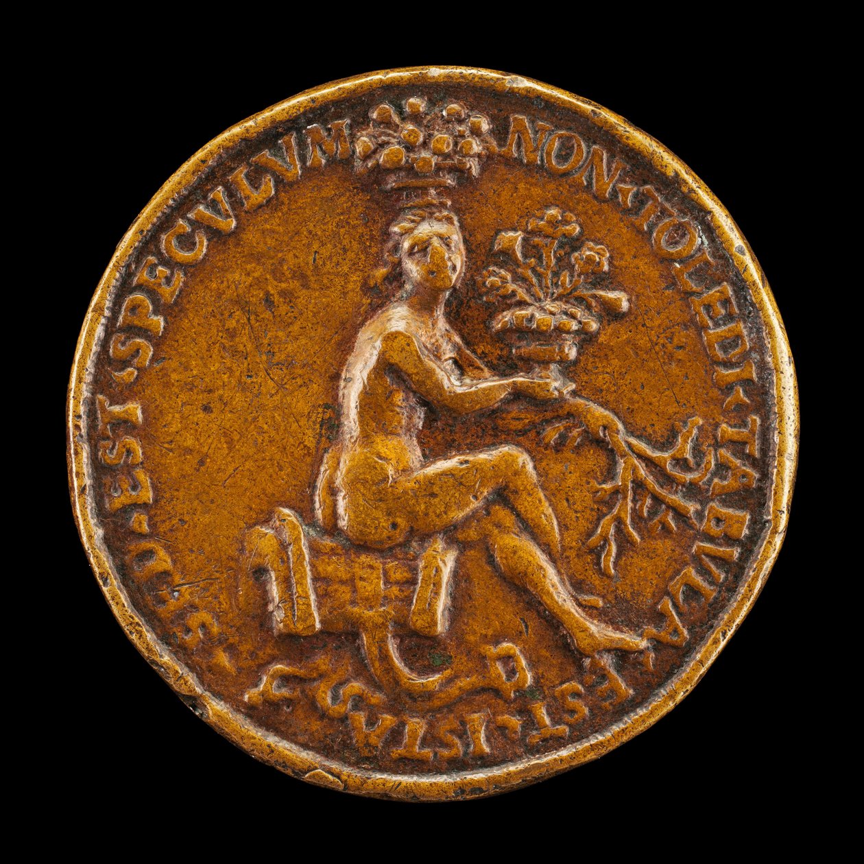 Mulher sentada numa sela [ao contrário], 1518. de Medallist of 1518