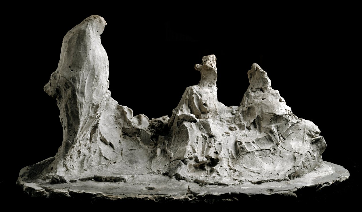 Conversa em Escultura de Jardim por Medardo Rosso (1858-1928) Barzio, Museo Medardo Rosso de Medardo Rosso