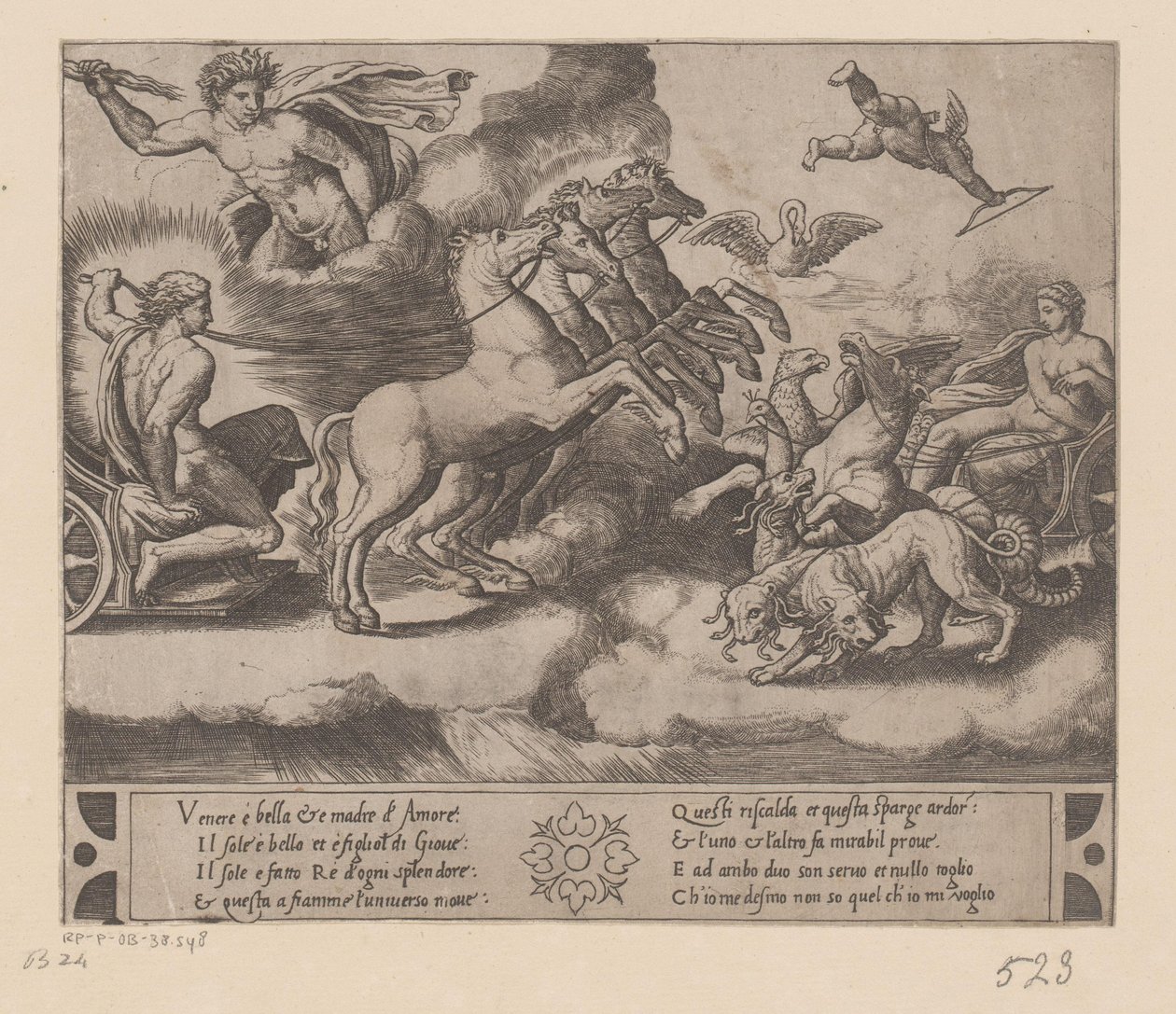 Carruagens de Vénus e Apollo de Meester van de Dobbelsteen