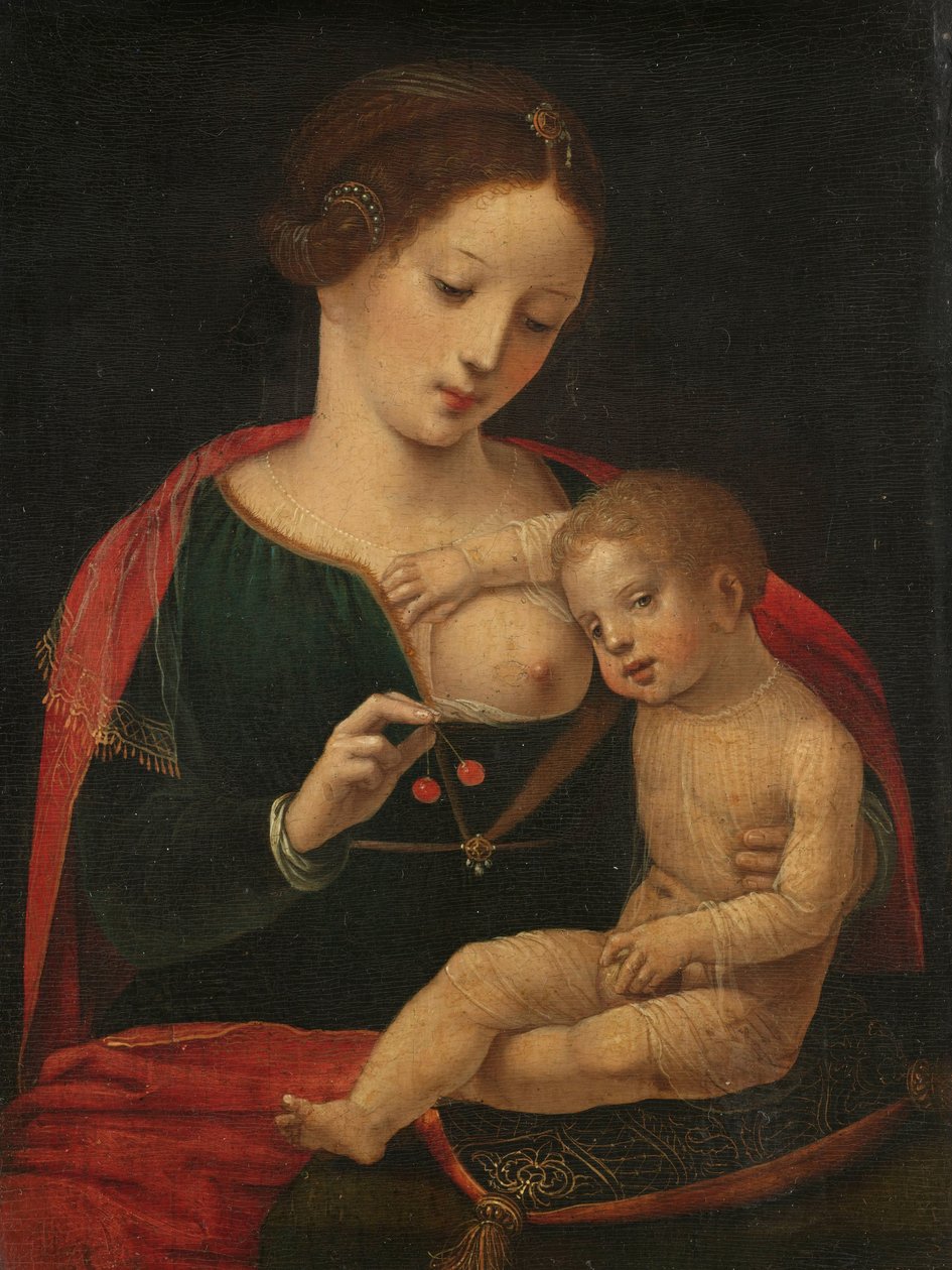 Virgem e Criança de Meester van de Vrouwelijke Halffiguren