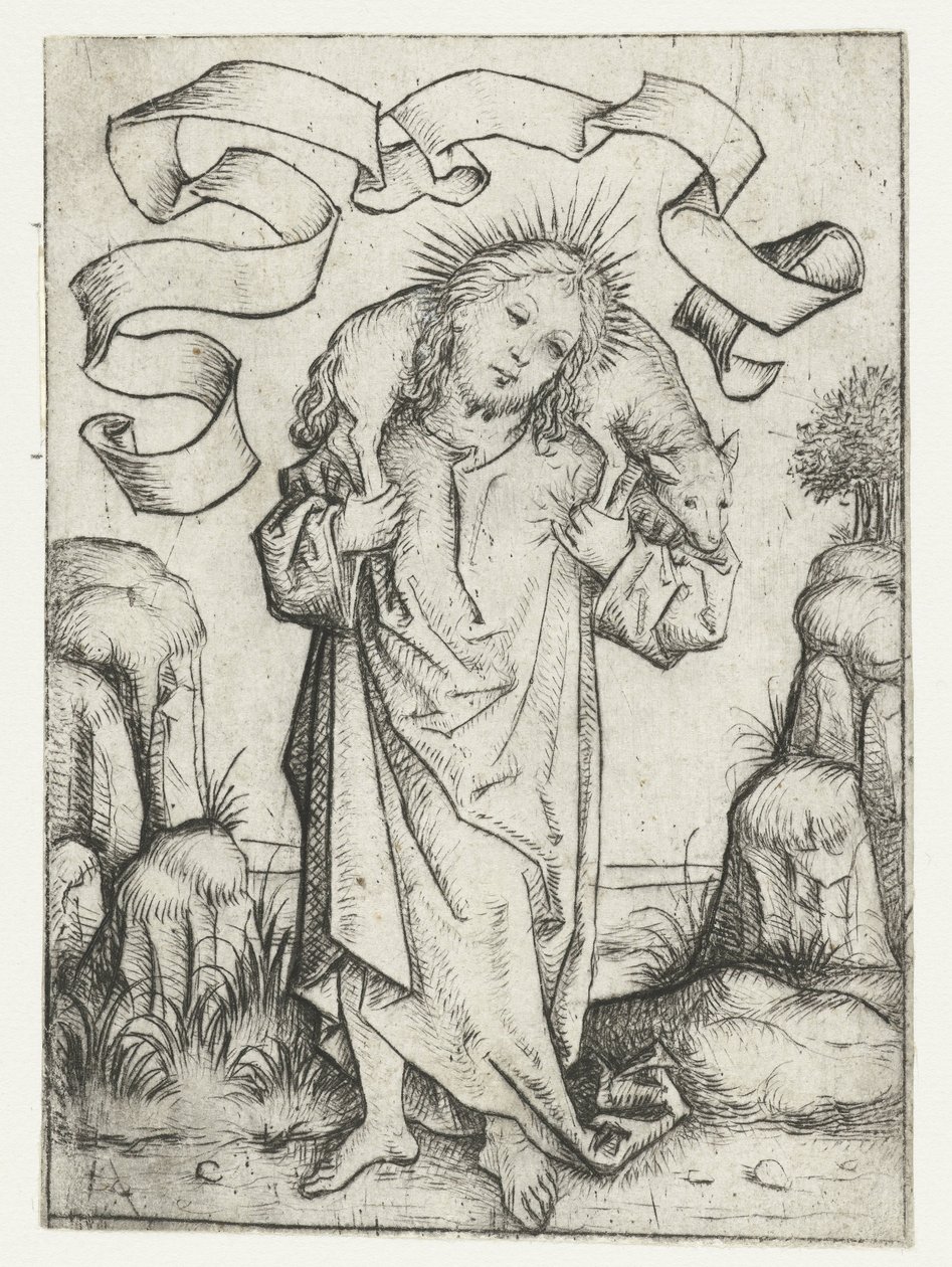 Cristo como o Bom Pastor de Meester van het Amsterdamse Kabinet