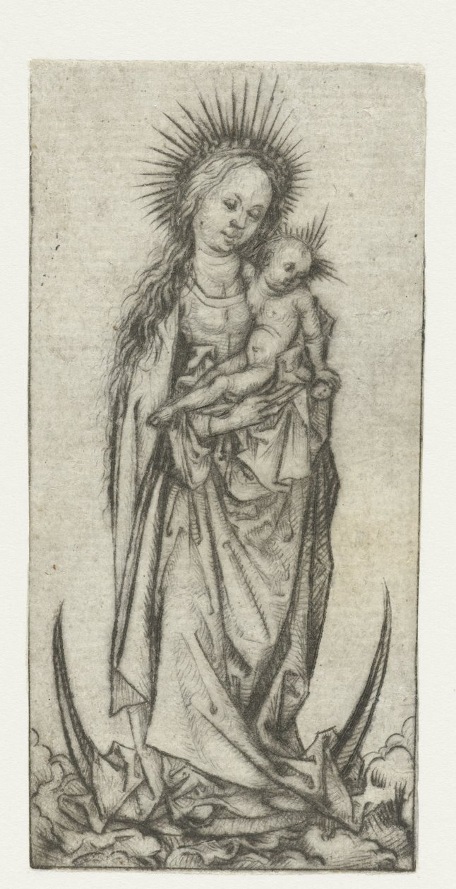 Madonna na Lua Crescente de Meester van het Amsterdamse Kabinet
