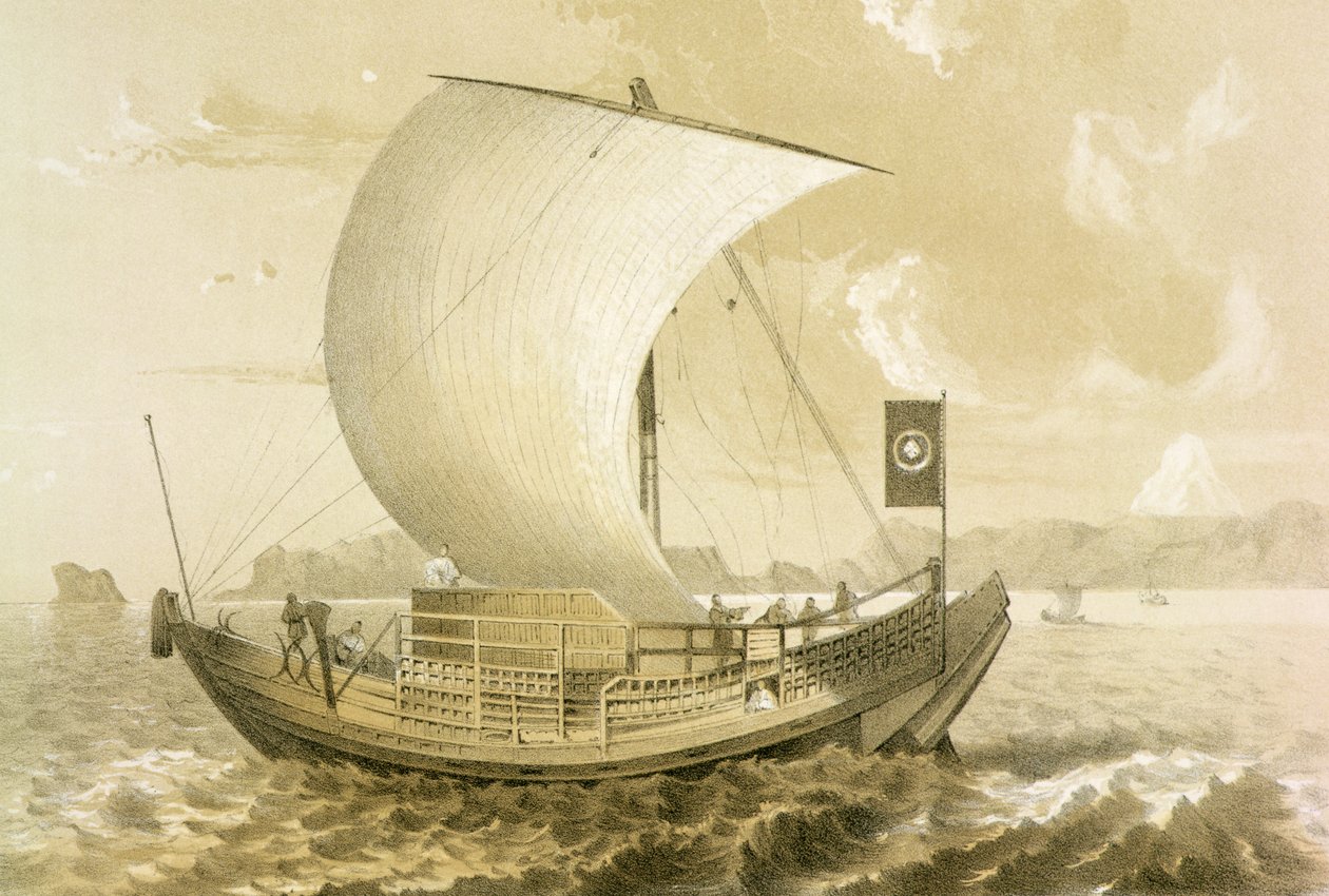Junk japonês, pub. por Sarony und Co., c.1856 de Meffert