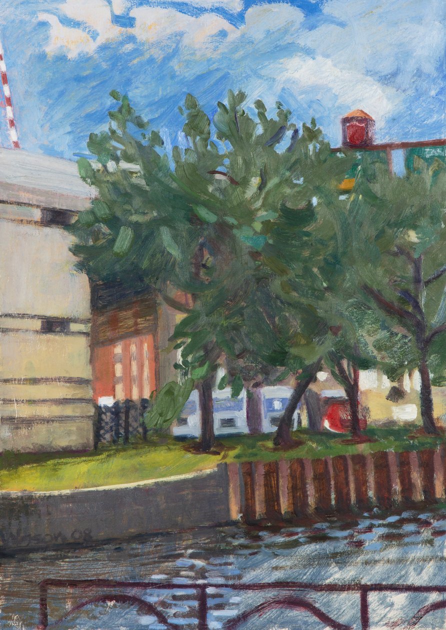Chicago River at Erie St, 2008 (óleo sobre tela) de Megan Williamson