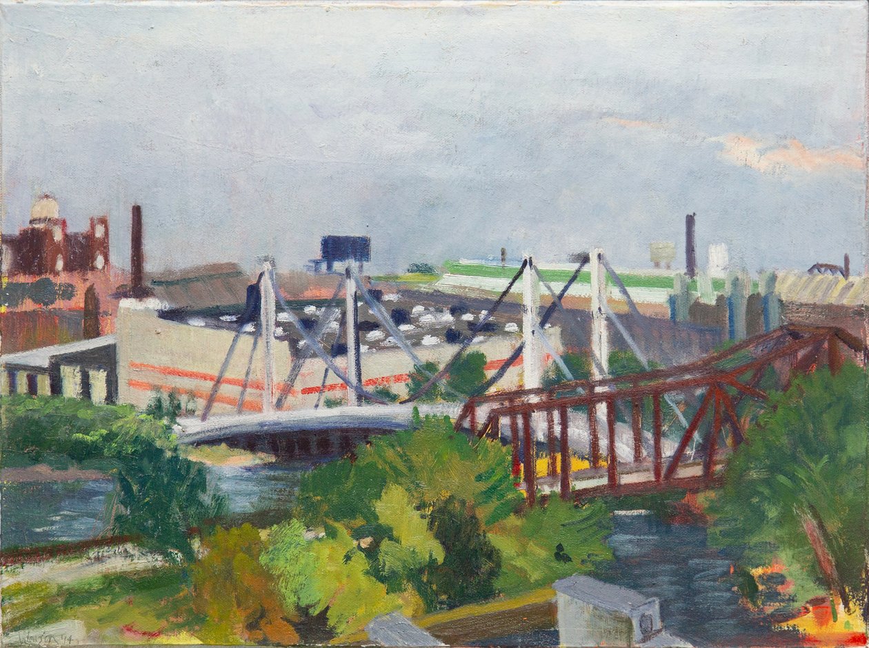 Looking West Over the North Branch, 2014 (óleo sobre tela) de Megan Williamson