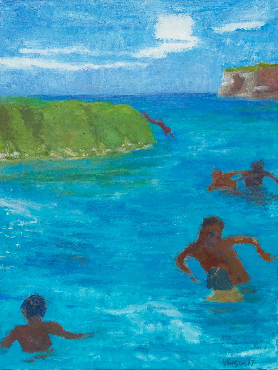 Seis na água, 2017 (óleo sobre tela) de Megan Williamson