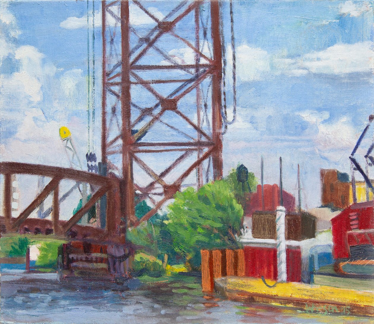 Vista do Parque Memorial Ping Tom, 2015 (óleo sobre tela) de Megan Williamson