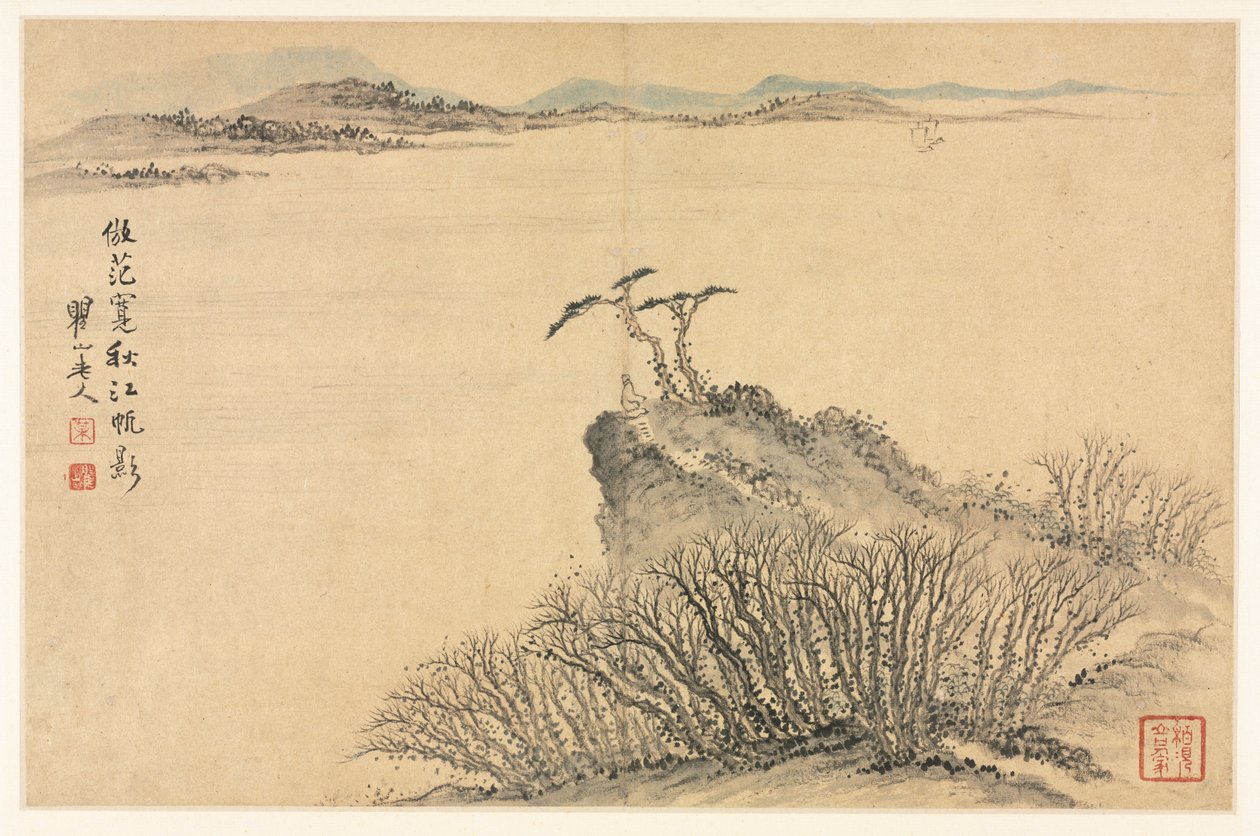 Paisagens em vários estilos após os velhos mestres de Mei Qing