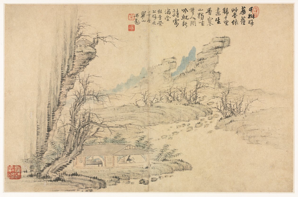 Paisagens em vários estilos depois dos velhos mestres, 1690. de Mei Qing