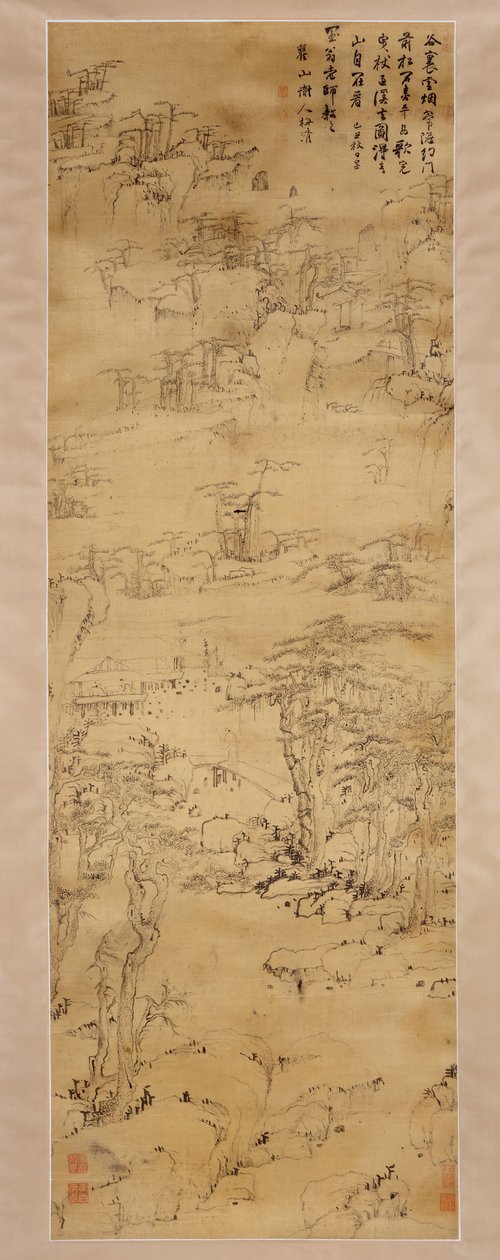 A passear num Vale Misty, 1649. de Mei Qing