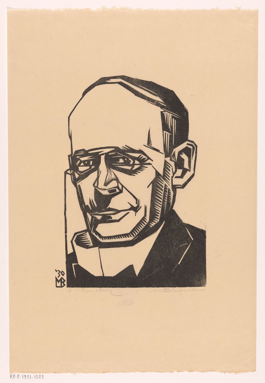 Retrato de Jacques Karel Rensburg de Meijer Bleekrode (signed by artist)