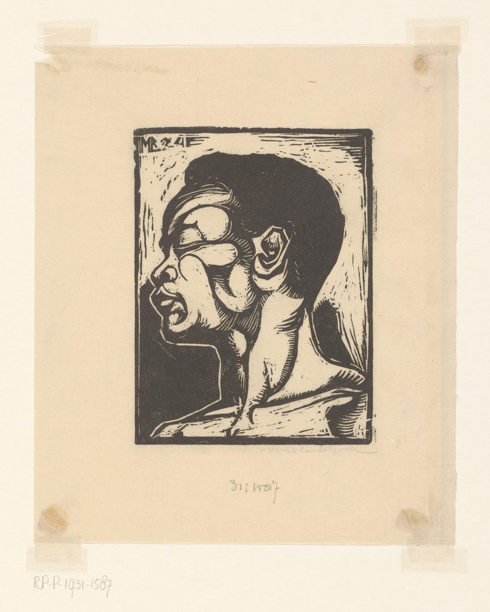 Homem negro de Meijer Bleekrode (signed by artist)
