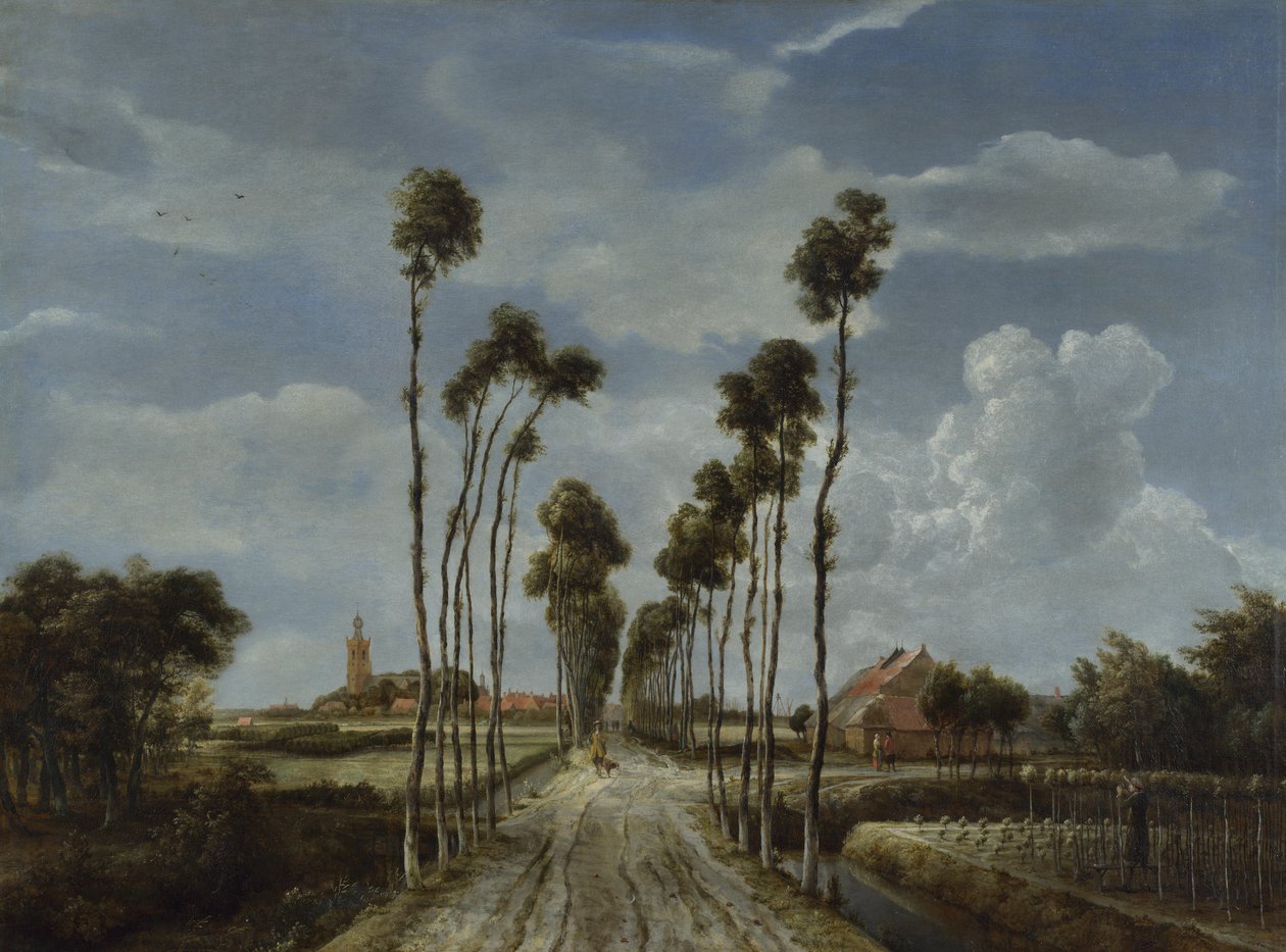 Avenida de Middelharnis de Meindert Hobbema
