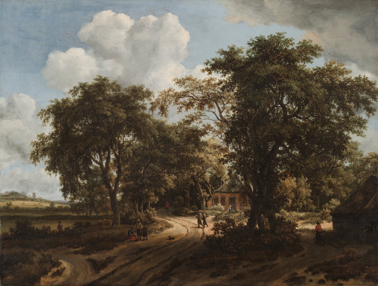 Uma casa de campo na floresta de Meindert Hobbema