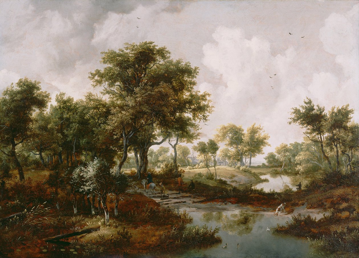 Uma paisagem arborizada, 1667 de Meindert Hobbema