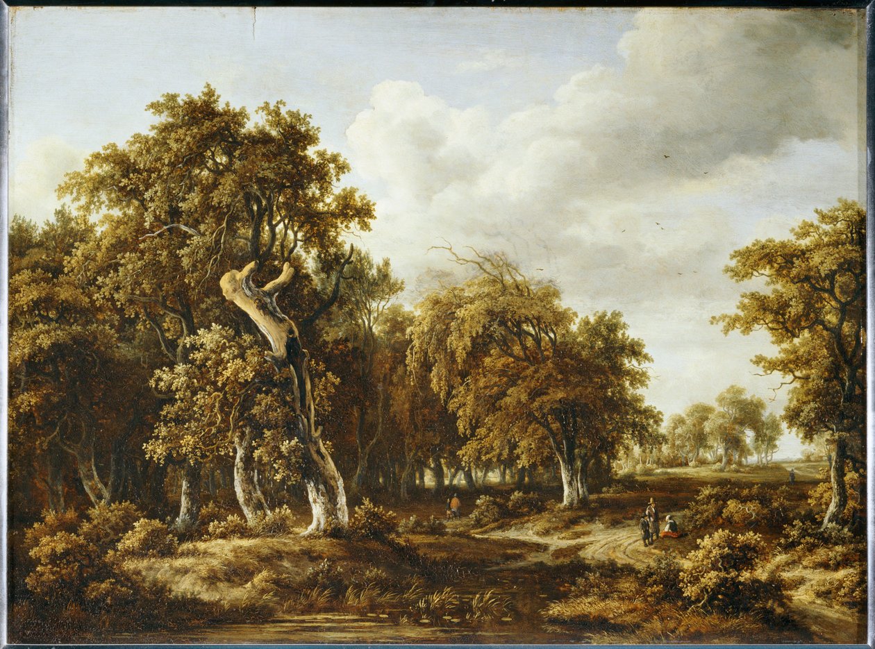 A floresta de carvalhos ... de Meindert Hobbema