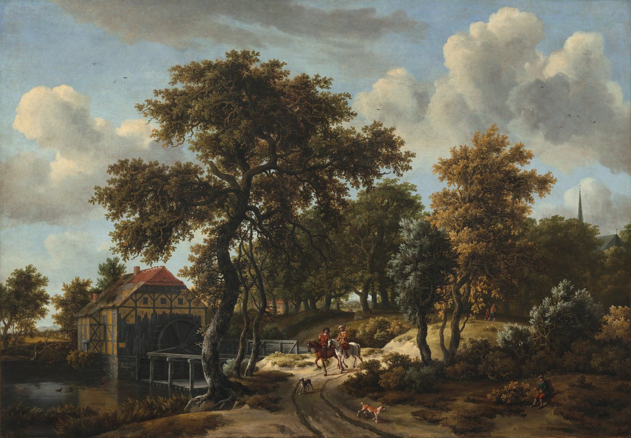 Os viajantes de Meindert Hobbema