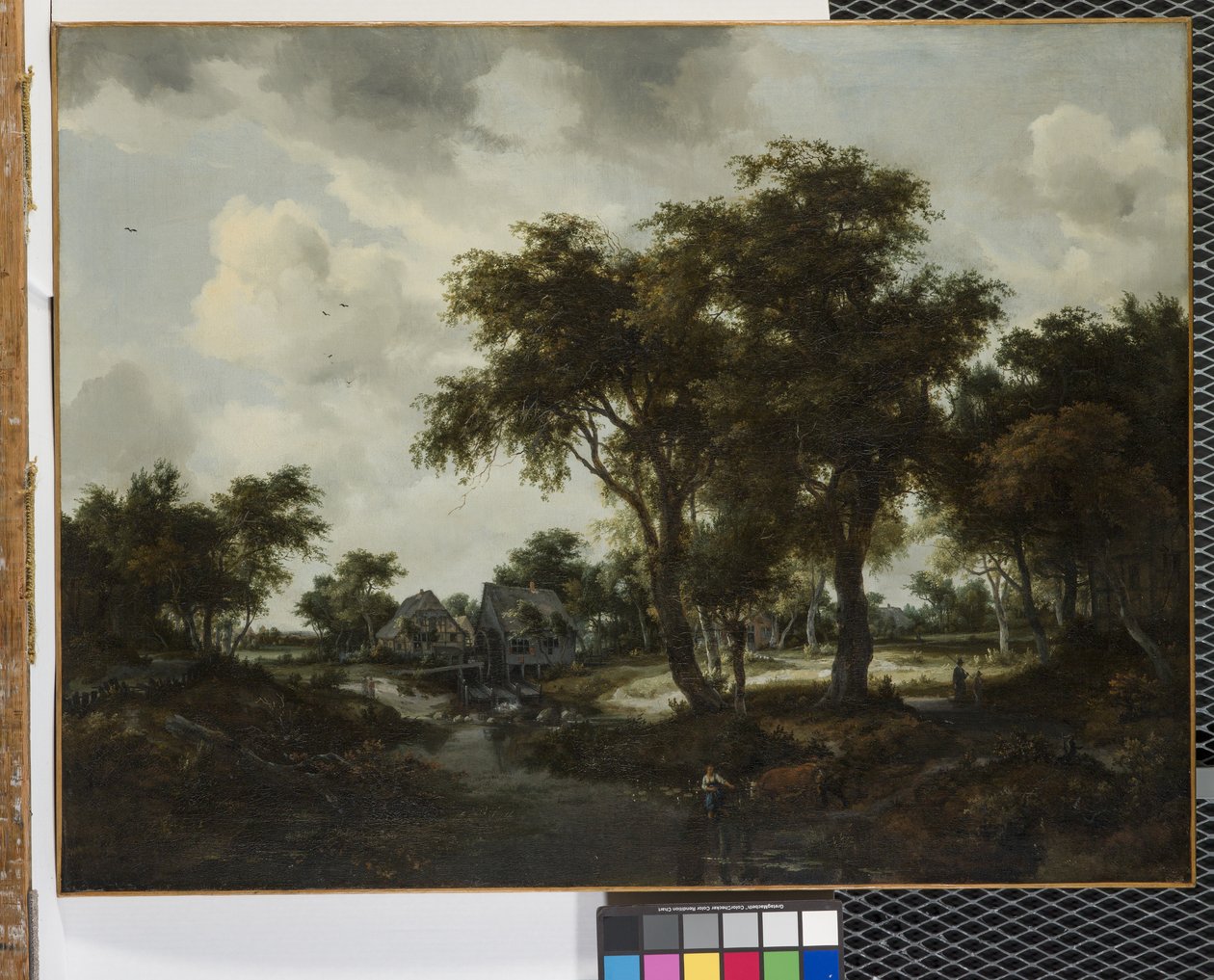O Moinho de Água (A Paisagem de Trevor) (óleo sobre tela) de Meindert Hobbema