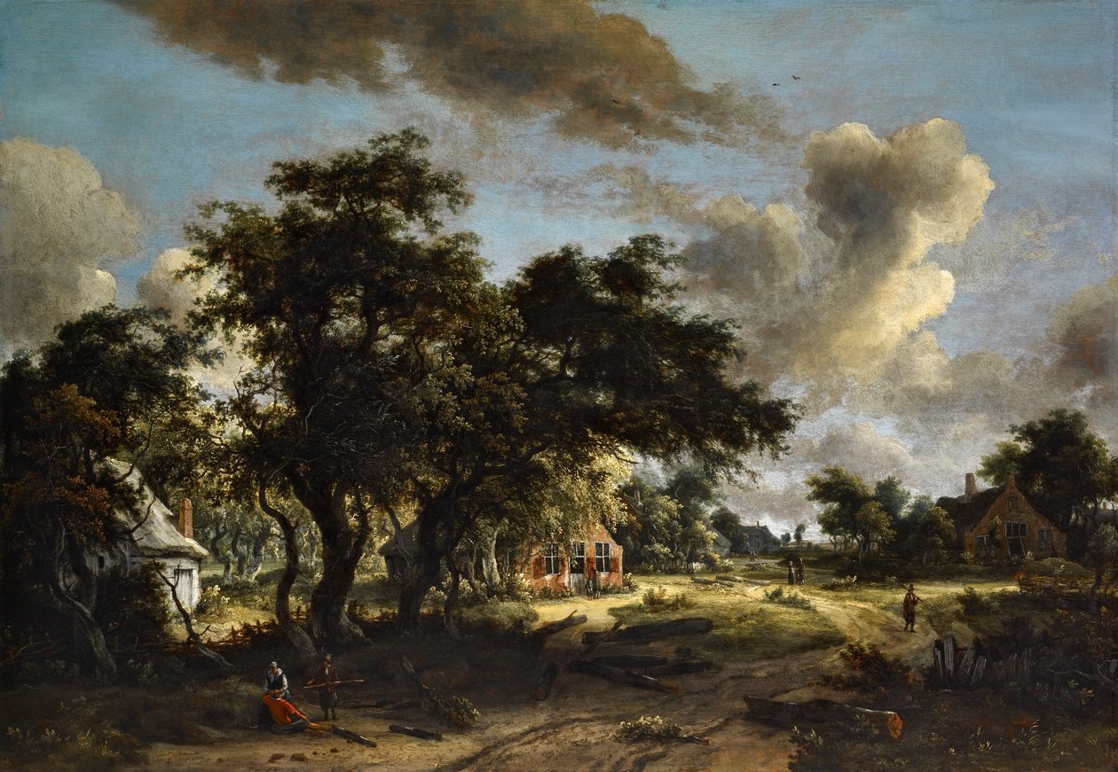 Aldeia entre árvores de Meindert Hobbema