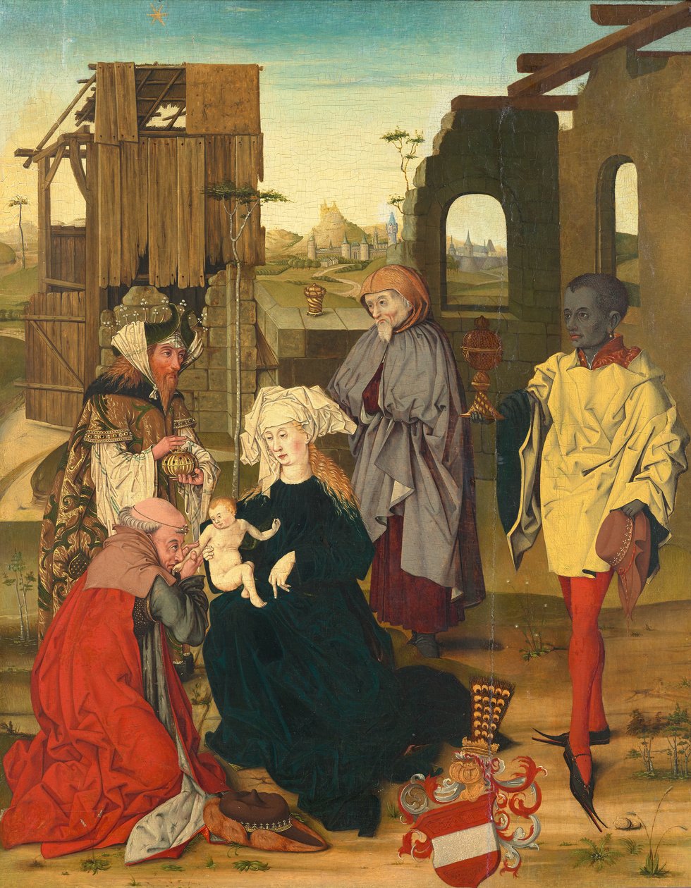 Adoração dos Magos de Meister der Anbetung mit dem Bindenschild
