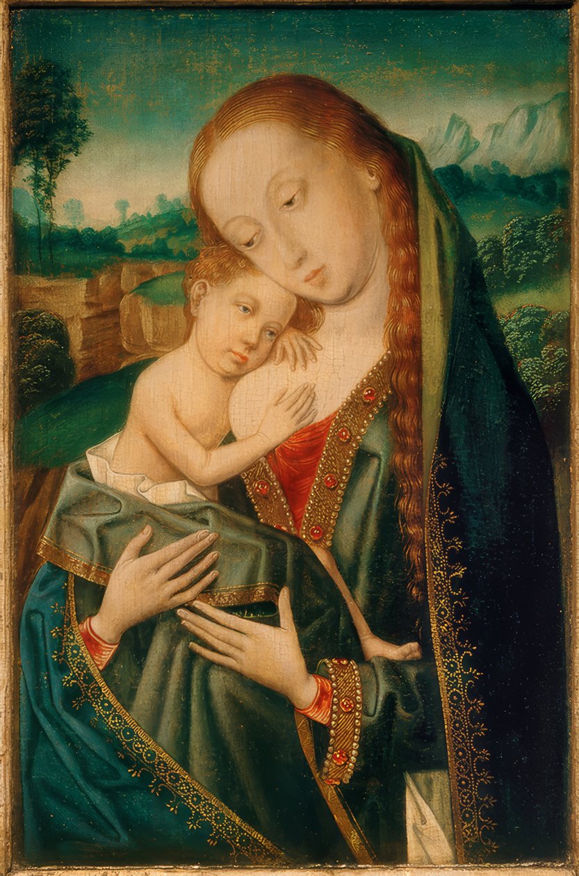 A Madonna e a criança de Meister der Magdalenenlegende