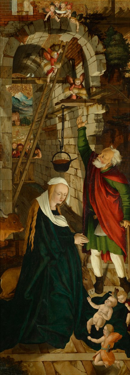 Nascimento de Cristo de Meister der Oberfalkensteiner Altarflügel