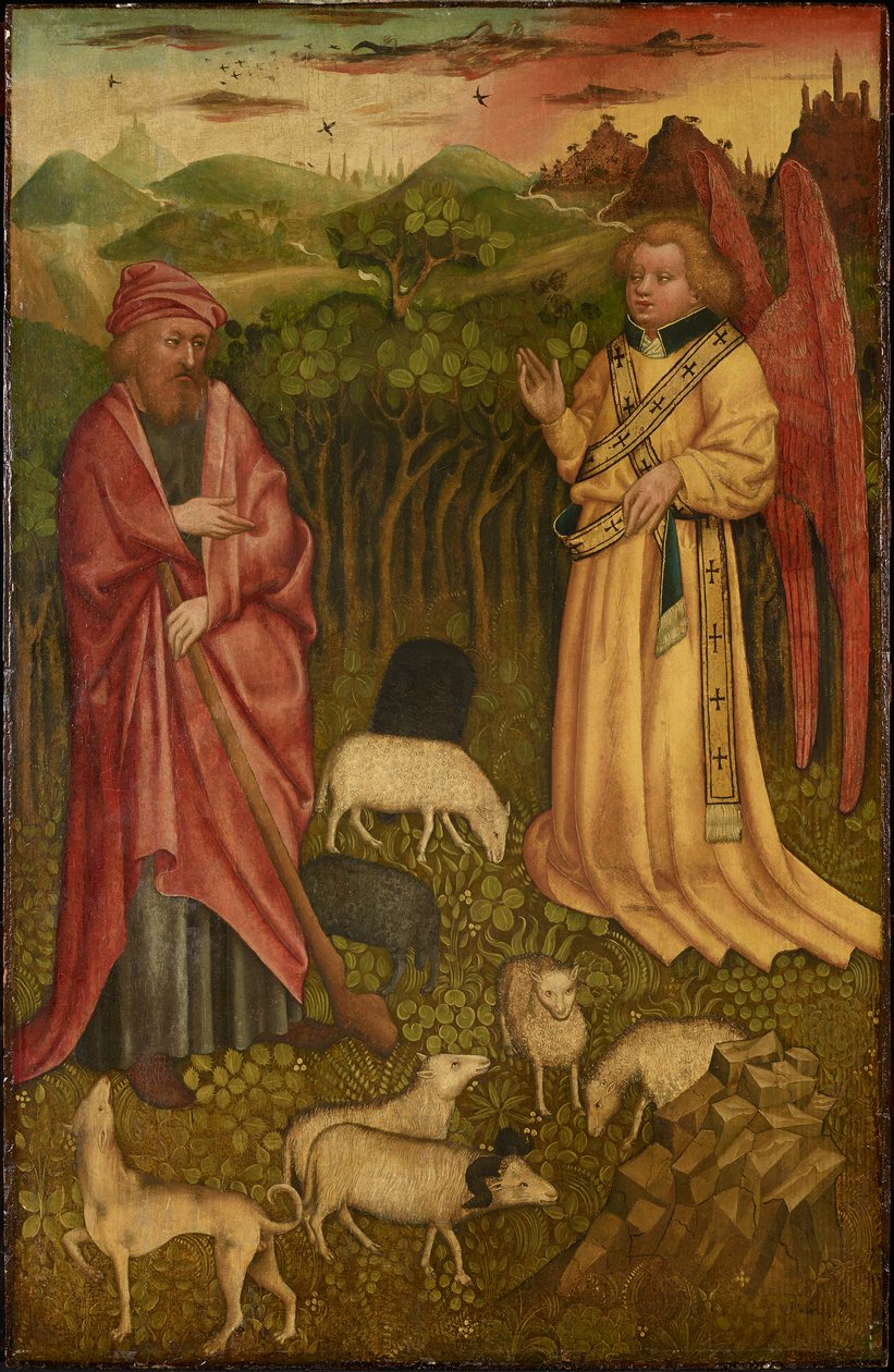 Mensagem do anjo para Joachim de Meister des Albrechtsaltars
