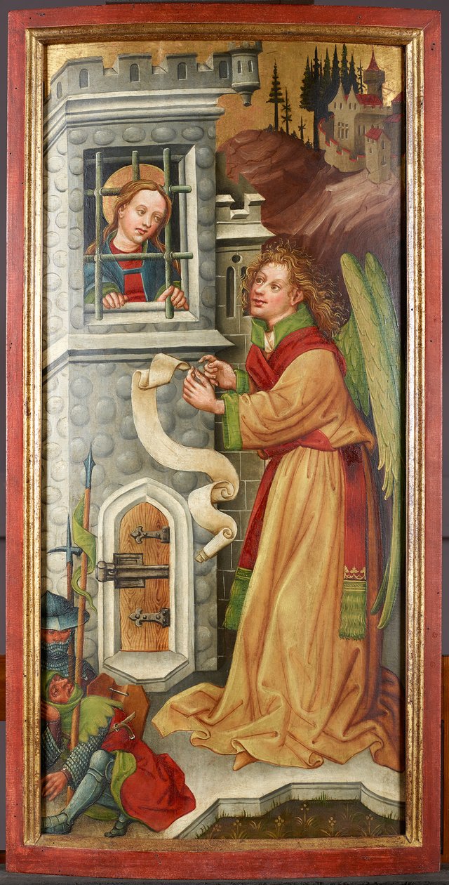 O anjo com a Catarina aprisionada de Meister des Friedrichsaltars