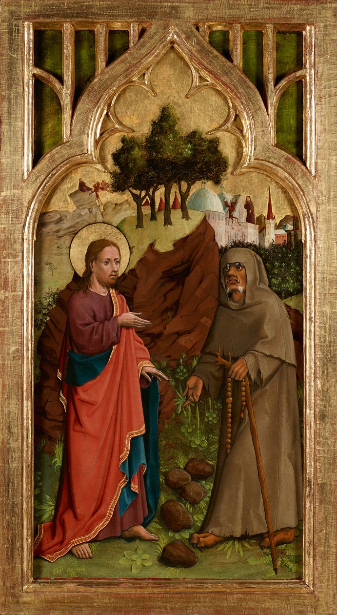 A tentação de Cristo de Meister von Schloss Lichtenstein