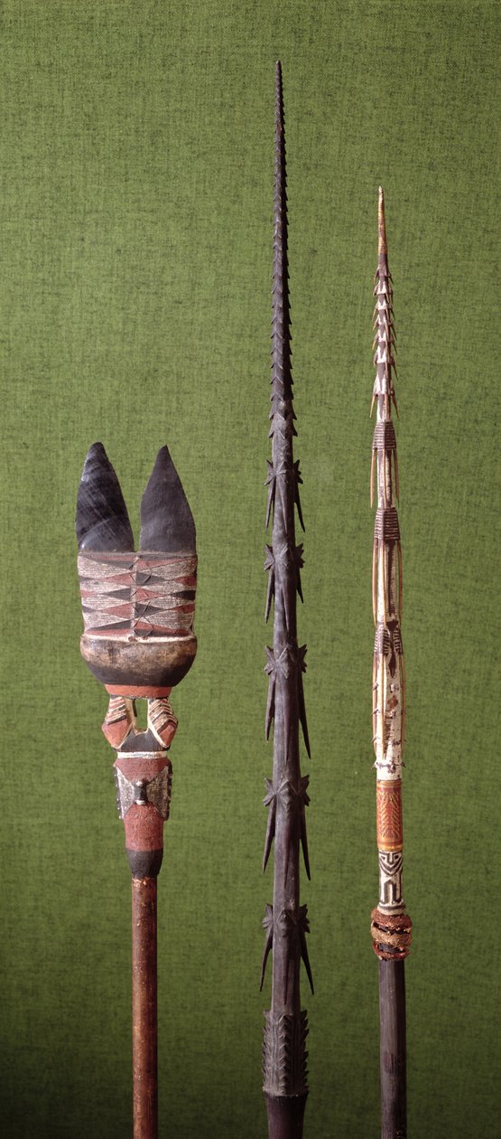 Lanças das Ilhas do Estreito de Torres, Ilhas Salomão e Ilha do Almirantado de Melanesian