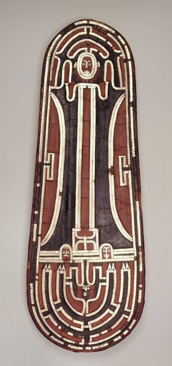 Escudo Cerimonial, Ilha de Santa Isabel, Ilhas Salomão de Melanesian
