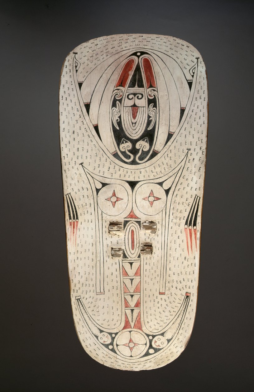 Escudo (madeira pintada) de Melanesian