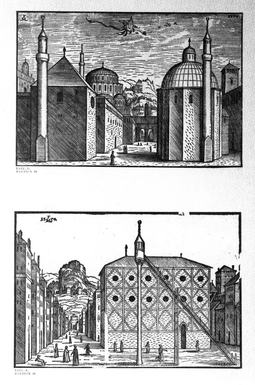 Ruas e mesquitas de Constantinopla, 1570 de Melchior Lorck