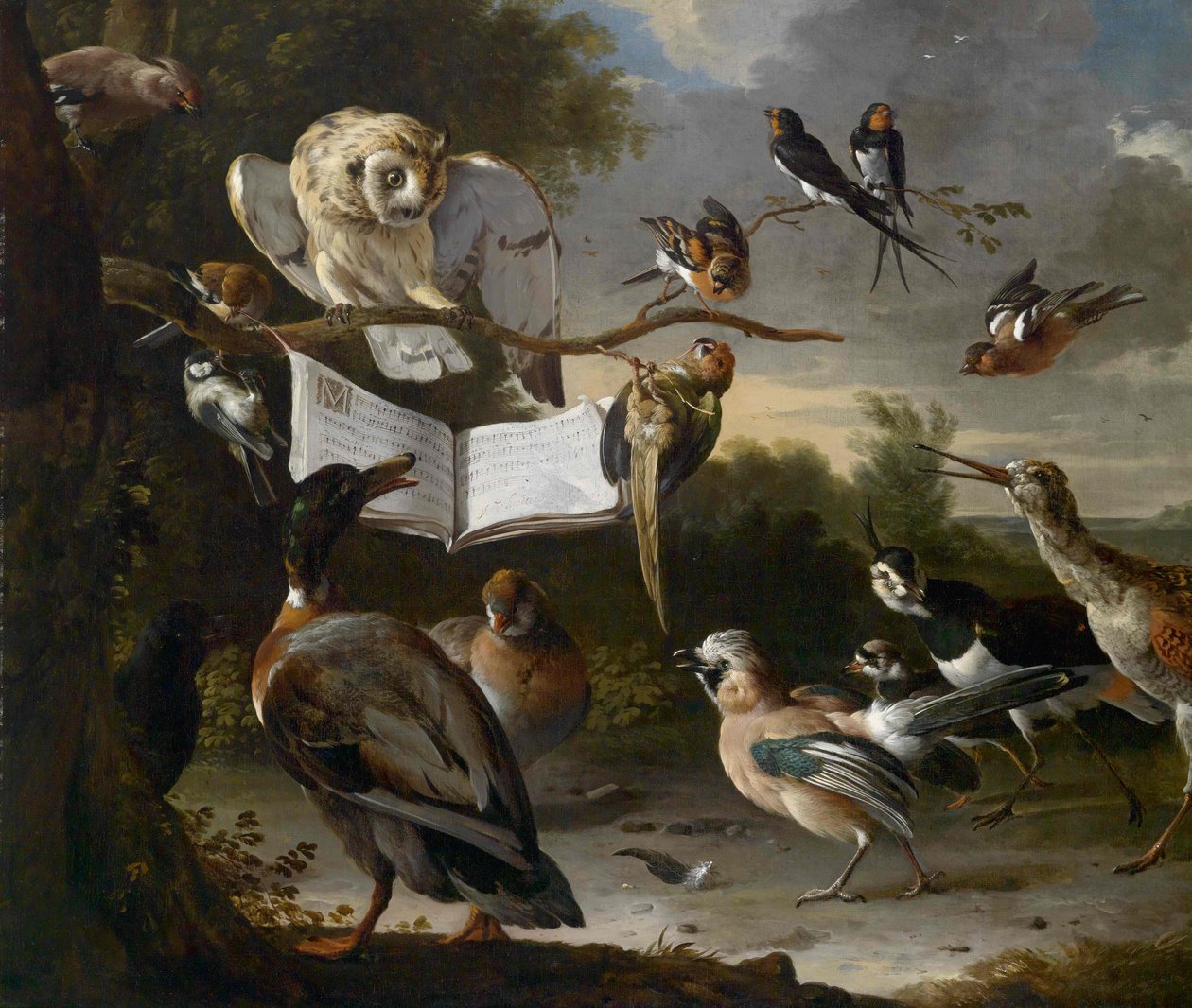 O concerto das aves de Melchior de Hondecoeter