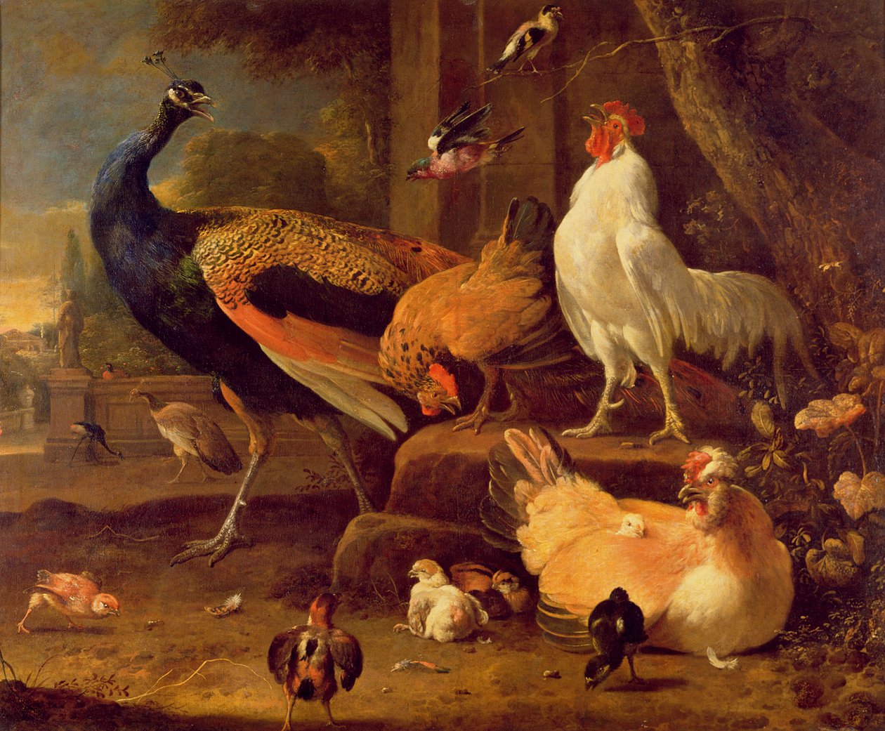 Aves de capoeira, c.1670 de Melchior de Hondecoeter