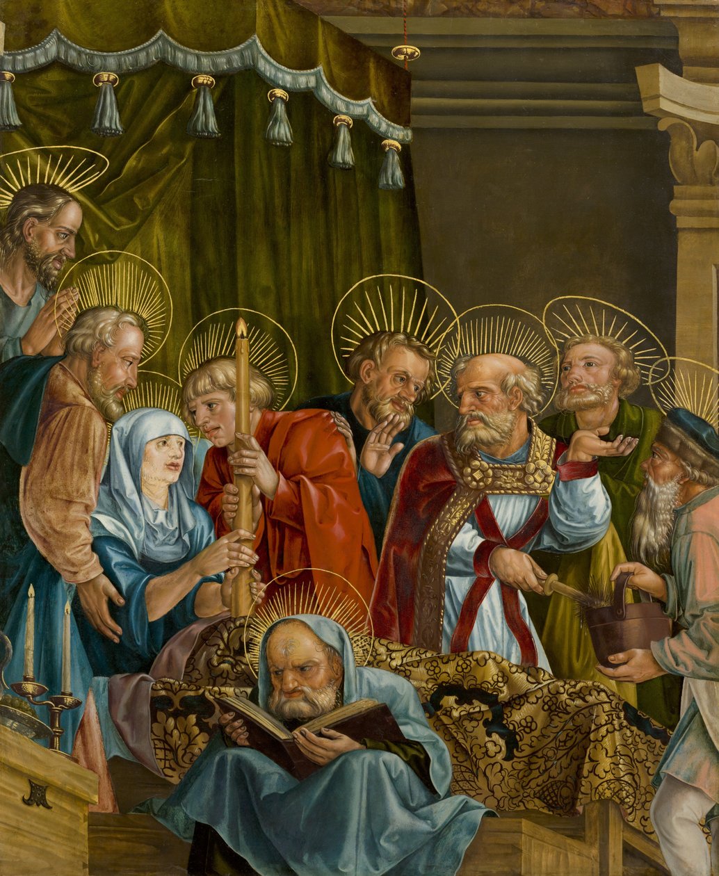 Alemão: Der Tod der Maria O leito de morte de Maria de Melchior Feselen
