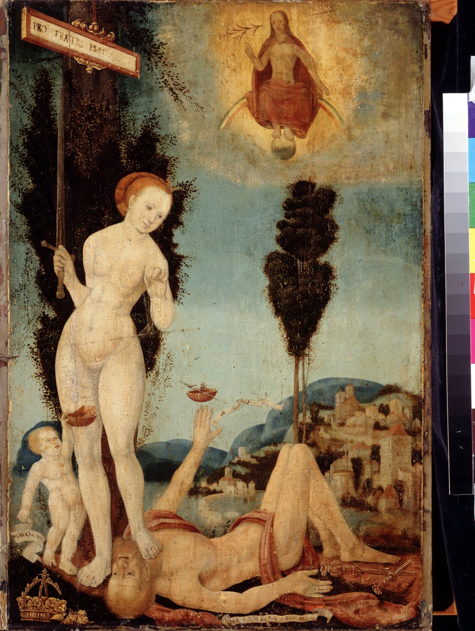 "A Alegoria da Justiça" Pintura de Melchior Feselen (1495-1538) Museu Pushkin do século XVI, Moscovo de Melchior Feselen