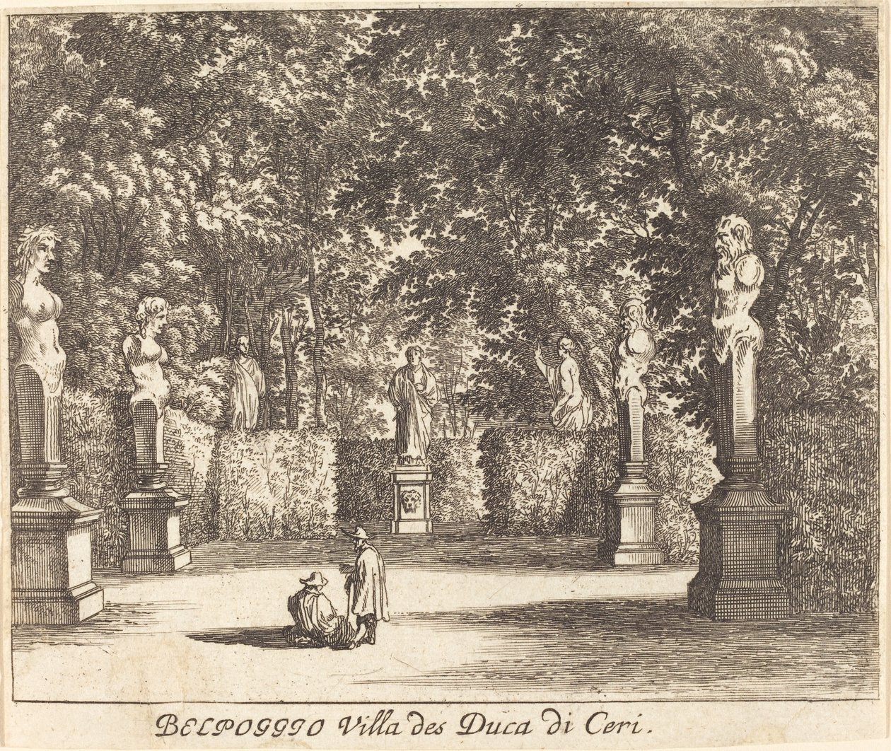 Balpoggio, Villa do Duque por Ceri de Melchior Küsel after Johann Wilhelm Baur