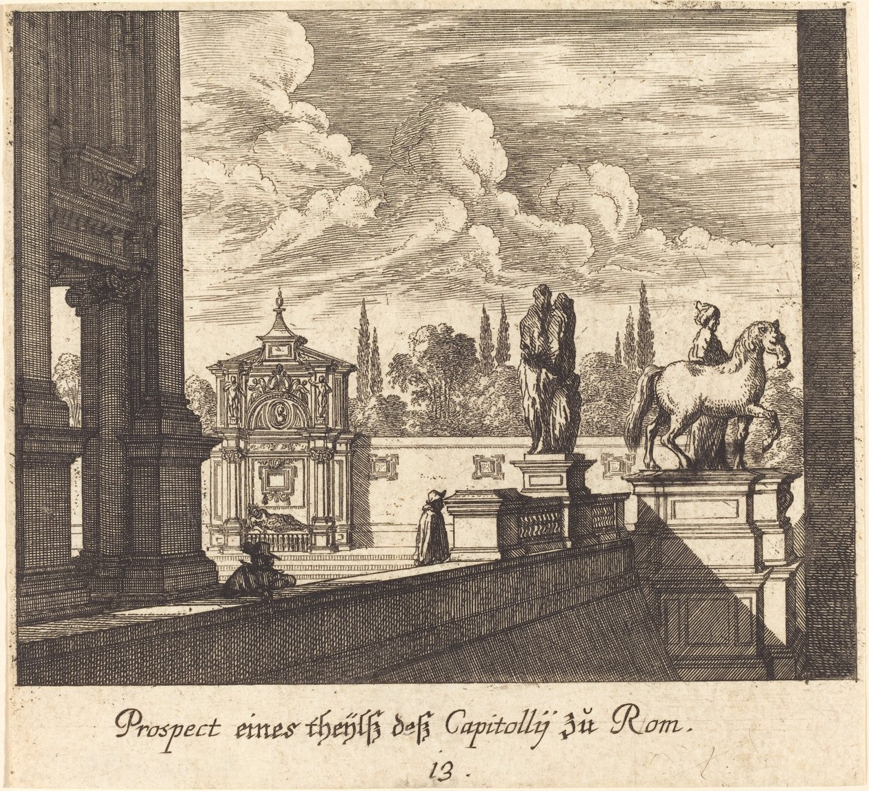 Capitólio, Roma de Melchior Küsel after Johann Wilhelm Baur