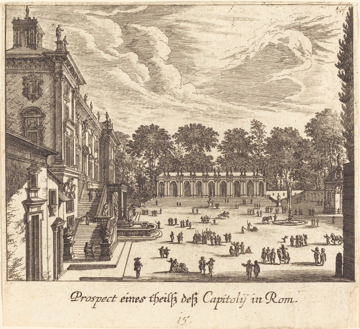 Capitólio, Roma de Melchior Küsel after Johann Wilhelm Baur