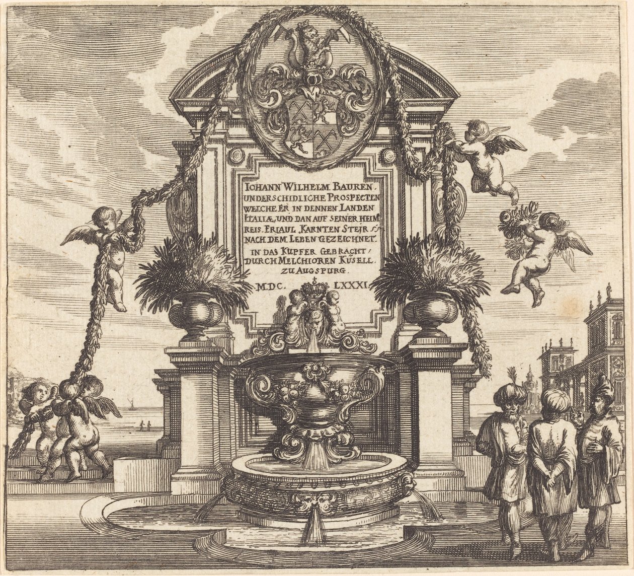 Folha de rosto de Melchior Küsel after Johann Wilhelm Baur
