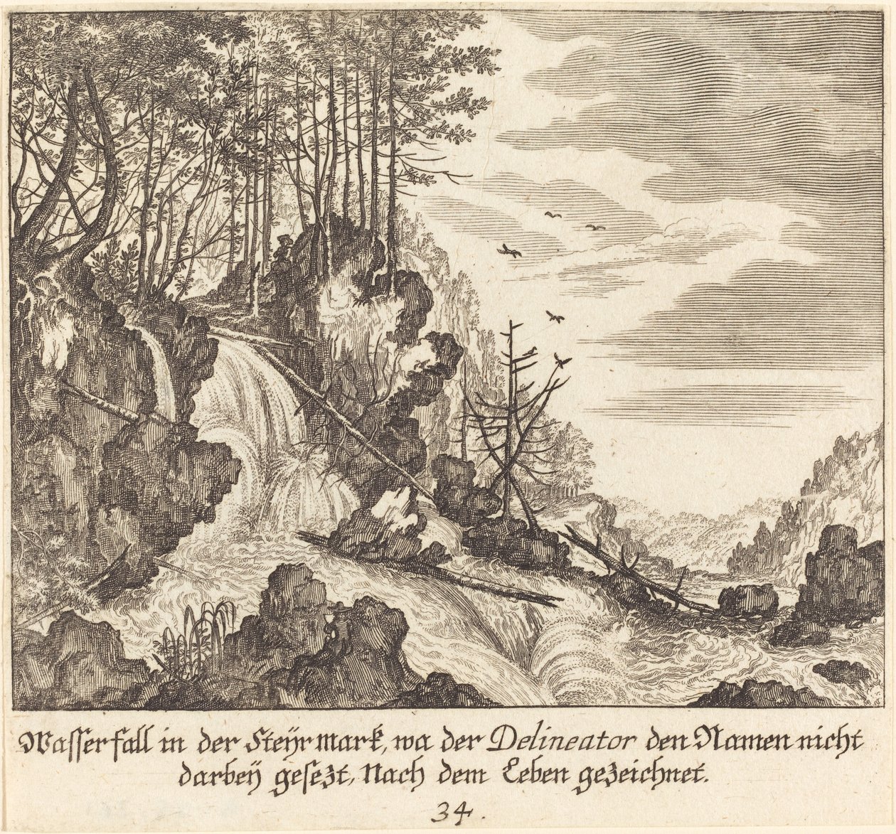 Cascata de Melchior Küsel after Johann Wilhelm Baur