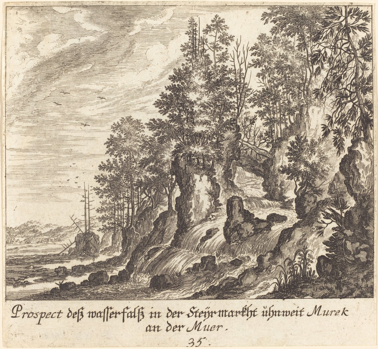 Cascata de Melchior Küsel after Johann Wilhelm Baur