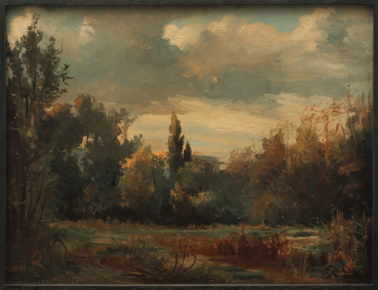 paisagem do parque de Berlim de Melchior Lechter